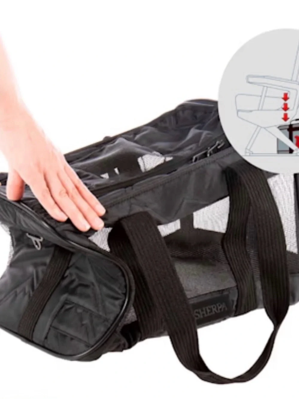 Sherpa Deluxe Black Soft Sided Dog & Cat Carrier
